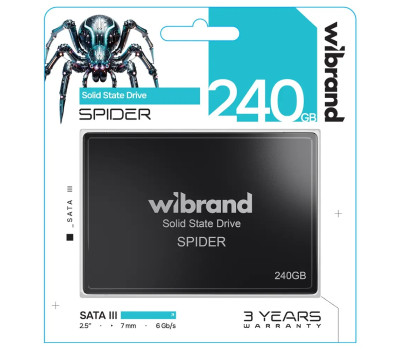 Твердотільний накопичувач 240Gb, Wibrand Spider, SATA3, 2.5 Твердотільний накопичувач 240Gb, Wibrand Spider, SATA3, 2.5