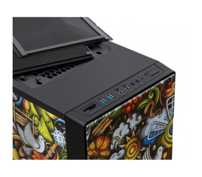 Корпус Vinga Black Widow Ukraine Free, Miditower, ATX, без БП