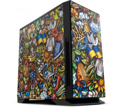 Корпус Vinga Black Widow Ukraine Free, Miditower, ATX, без БП