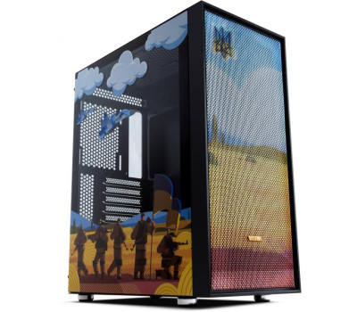 Корпус Vinga Pillar Black Freedom soldiers, Miditower, ATX, без БП Корпус Vinga Pillar Black Freedom soldiers, Miditower, ATX, без БП