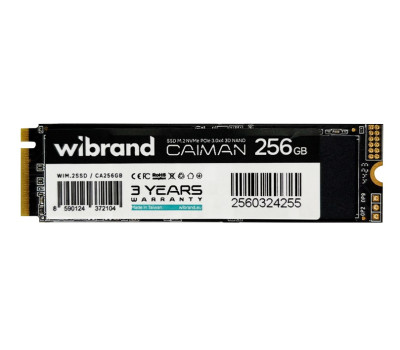 Твердотельный накопитель M.2 256Gb, Wibrand Caiman, (WIM.2SSD/ CA256GB)