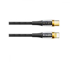 Кабель USB Type-C - Lightning 1.2 м ColorWay, Black, PD (до 27 Вт), 3A (CW-CBPDCL057-BK)
