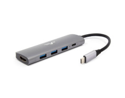 Концентратор USB Type-C Frime FH-5in1.312HP Space Grey, Type-C -> 3xUSB3.0, PD, HDMI Full HD