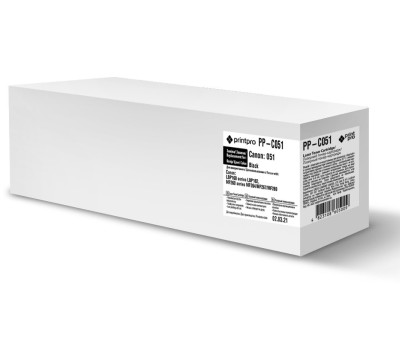 Картридж Canon 051, Black, LBP162, MF264/ 267/ 269, 1700 стор, PrintPro (PP-C051)