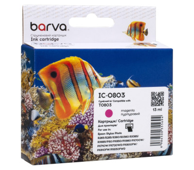Картридж Epson T0803, Magenta, P50, PX660/ 660+/ 720WD/ 730WD/ 820FWD/ 830FWD, 13 мл, Barva (C13T08034010