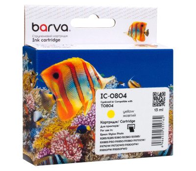 Картридж Epson T0804, Yellow, P50, PX660/ 660+/ 720WD/ 730WD/ 820FWD/ 830FWD, 13 мл, Barva (C13T08044010 