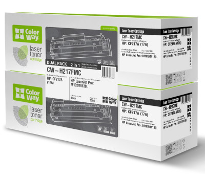Картридж HP 17A (CF217A), Black, LJ Pro M102/ M130, 2 x 1600 стор, ColorWay, Dual Pack (CW-H217FMC)