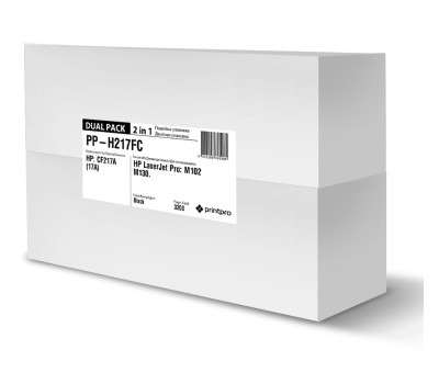 Картридж HP 17A (CF217A), Black, LJ Pro M102/ M130, 2 x 1600 стор, PrintPro, Dual Pack (PP-H217FC)