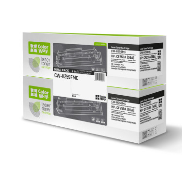 Картридж HP 59A (CF259A), Black, LJ Pro M304/ M404/ M428, 2 x 3000 стор, ColorWay, Dual Pack (CW-H259F