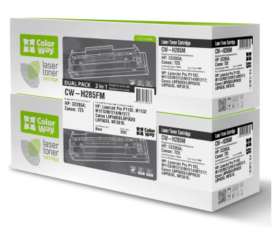Картридж HP 85A (CE285A), Black, LJ P1102/ M1132/ M1212/ M1214/ M1217, 1600 стор, ColorWay, Dual Pack (C