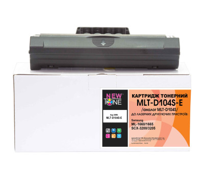 Картридж Samsung MLT-D104S, Black, ML-1660/ 1665, SCX-3200/ 3205, 1500 стор, NewTone (MLT-D104S-E)