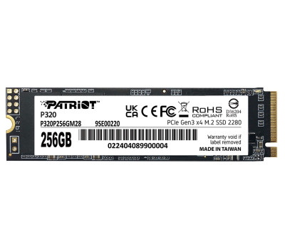 Твердотільний накопичувач SSD M.2 256Gb, Patriot P320, (P320P256GM28) Твердотільний накопичувач SSD M.2 256Gb, Patriot P320, (P320P256GM28)