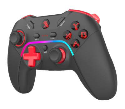 Геймпад Bloody GPW70, Black/ Red, бездротовий (USB 2.4GHz), для ПК /  PS3 /  Switch /  Android, подвійна
