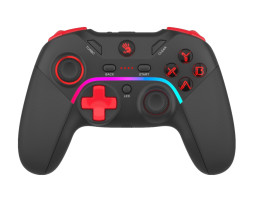 Геймпад Bloody GPW70, Black/ Red, бездротовий (USB 2.4GHz), для ПК / PS3 / Switch / Android, подвійна Геймпад Bloody GPW70, Black/ Red, бездротовий (USB 2.4GHz), для ПК / PS3 / Switch / Android, подвійна