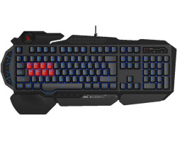 Клавіатура Bloody B318 Black, USB, ігрова, мультимедійна, захист від вологи, 8 Light strike