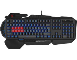 Клавіатура Bloody B318 Black, USB, ігрова, мультимедійна, захист від вологи, 8 Light strike Клавіатура Bloody B318 Black, USB, ігрова, мультимедійна, захист від вологи, 8 Light strike