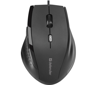 Миша Defender Accura MM-362, Black, USB, оптична, 800/ 1200/ 1600 dpi, 6 кнопок, 1.5 м (52362)