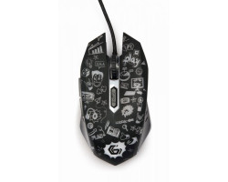 Миша Gembird MUS-6B-GRAFIX-01, оптика, Black USB, 3600 DPI, підсвічування