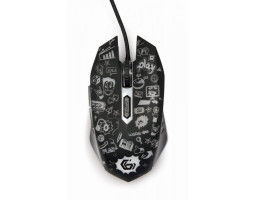 Миша Gembird MUS-6B-GRAFIX-01, оптика, Black USB, 3600 DPI, підсвічування Миша Gembird MUS-6B-GRAFIX-01, оптика, Black USB, 3600 DPI, підсвічування