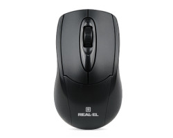 Миша REAL-EL RM-207, Black, USB, оптична, 1000 dpi, 3 кнопки, 1,2 м