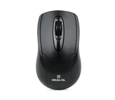 Миша REAL-EL RM-207, Black, USB, оптична, 1000 dpi, 3 кнопки, 1,2 м Миша REAL-EL RM-207, Black, USB, оптична, 1000 dpi, 3 кнопки, 1,2 м