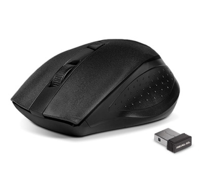 Миша REAL-EL RM-300 Wireless, Black, USB, оптична, 800/ 1200/ 1600 dpi, 4 кнопки, 1xAA Миша REAL-EL RM-300 Wireless, Black, USB, оптична, 800/ 1200/ 1600 dpi, 4 кнопки, 1xAA