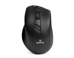 Миша REAL-EL RM-300 Wireless, Black, USB, оптична, 800/ 1200/ 1600 dpi, 4 кнопки, 1xAA Миша REAL-EL RM-300 Wireless, Black, USB, оптична, 800/ 1200/ 1600 dpi, 4 кнопки, 1xAA
