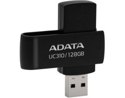 USB 3.2 Flash Drive 128Gb ADATA UC310 Black, USB 3.2 Gen 1, до 100 МБ/ с (UC310-128G-RBK)