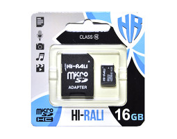 Карта пам`яті microSDHC, 16Gb, Hi-Rali, Class10 UHS-I U1, SD адаптер (HI-16GBSD10U1-01) Карта пам`яті microSDHC, 16Gb, Hi-Rali, Class10 UHS-I U1, SD адаптер (HI-16GBSD10U1-01)