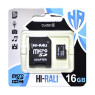 Карта пам`яті microSDHC, 16Gb, Hi-Rali, Class10 UHS-I U1, SD адаптер (HI-16GBSD10U1-01)