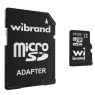 Карта пам`яті microSDHC, 16Gb, Wibrand, Class10 UHS-I U1, SD адаптер (WICDHU1/ 16GB-A)