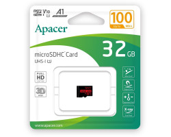 Карта пам`яті microSDHC, 32Gb, Apacer R100, Class10 UHS-I U1 V10 A1, (AP32GMCSH10UB-RA)-foto2