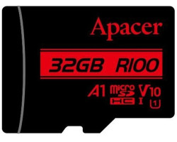 Карта пам`яті microSDHC, 32Gb, Apacer R100, Class10 UHS-I U1 V10 A1, (AP32GMCSH10UB-RA)