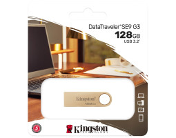 USB Flash Drive 128Gb Kingston DataTraveler SE9 G3, Gold, USB 3.2 Gen 1 (DTSE9G3/ 128GB)-foto3
