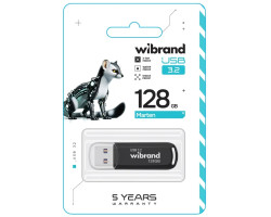 Флеш накопичувач USB 128Gb Wibrand Marten, Black, USB 3.2 Gen 1 (WI3.2/ MA128P10B)-foto2