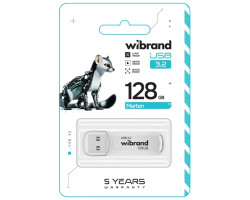 Флеш накопичувач USB 128Gb Wibrand Marten, White, USB 3.2 Gen 1 (WI3.2/ MA128P10W)-foto2