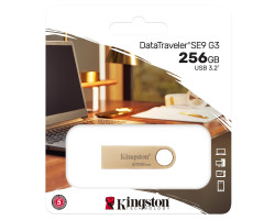 Флеш накопичувач USB 256Gb Kingston DataTraveler SE9 G3, Gold, USB 3.2 Gen 1, до 220/ 100 МБ/ с (DTSE9-foto2