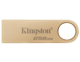 Флеш накопичувач USB 256Gb Kingston DataTraveler SE9 G3, Gold, USB 3.2 Gen 1, до 220/ 100 МБ/ с (DTSE9