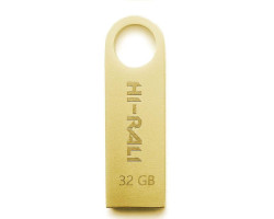Флеш накопичувач USB 32Gb Hi-Rali Shuttle, Gold, USB 2.0 (HI-32GBSHGD)