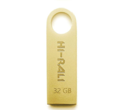 Флеш накопичувач USB 32Gb Hi-Rali Shuttle, Gold, USB 2.0 (HI-32GBSHGD)