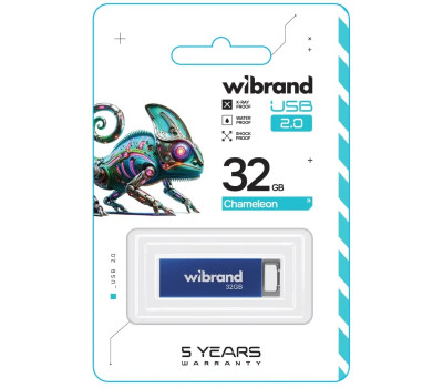 Флеш накопичувач USB 32Gb Wibrand Chameleon, Blue, USB 2.0 (WI2.0/ CH32U6U)