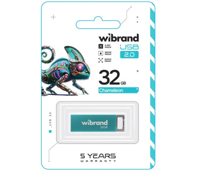 Флеш накопичувач USB 32Gb Wibrand Chameleon, Light Blue, USB 2.0 (WI2.0/ CH32U6LU)