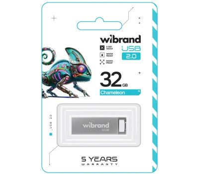 Флеш накопичувач USB 32Gb Wibrand Chameleon, Silver, USB 2.0 (WI2.0/ CH32U6S)