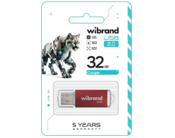 Флеш накопичувач USB 32Gb Wibrand Cougar, Red, USB 2.0 (WI2.0/ CU32P1R)-foto2