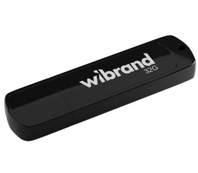 Флеш накопичувач USB 32Gb Wibrand Grizzly, Black, USB 2.0 (WI2.0/ GR32P3B)