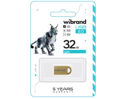 Флеш накопичувач USB 32Gb Wibrand Lynx, Gold, USB 2.0 (WI2.0/ LY32M2G)-foto2