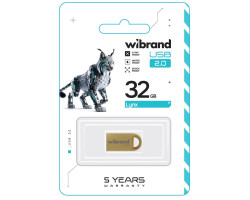 Флеш накопичувач USB 32Gb Wibrand Lynx, Gold, USB 2.0 (WI2.0/ LY32M2G)-foto2