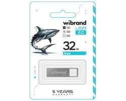 Флеш накопичувач USB 32Gb Wibrand Shark, Silver, USB 2.0 (WI2.0/ SH32U4S)-foto2