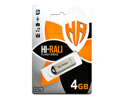 Флеш накопичувач USB 4Gb Hi-Rali Fit, Silver, USB 2.0 (HI-4GBFITSL)