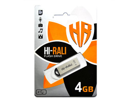 Флеш накопичувач USB 4Gb Hi-Rali Fit, Silver, USB 2.0 (HI-4GBFITSL) Флеш накопичувач USB 4Gb Hi-Rali Fit, Silver, USB 2.0 (HI-4GBFITSL)